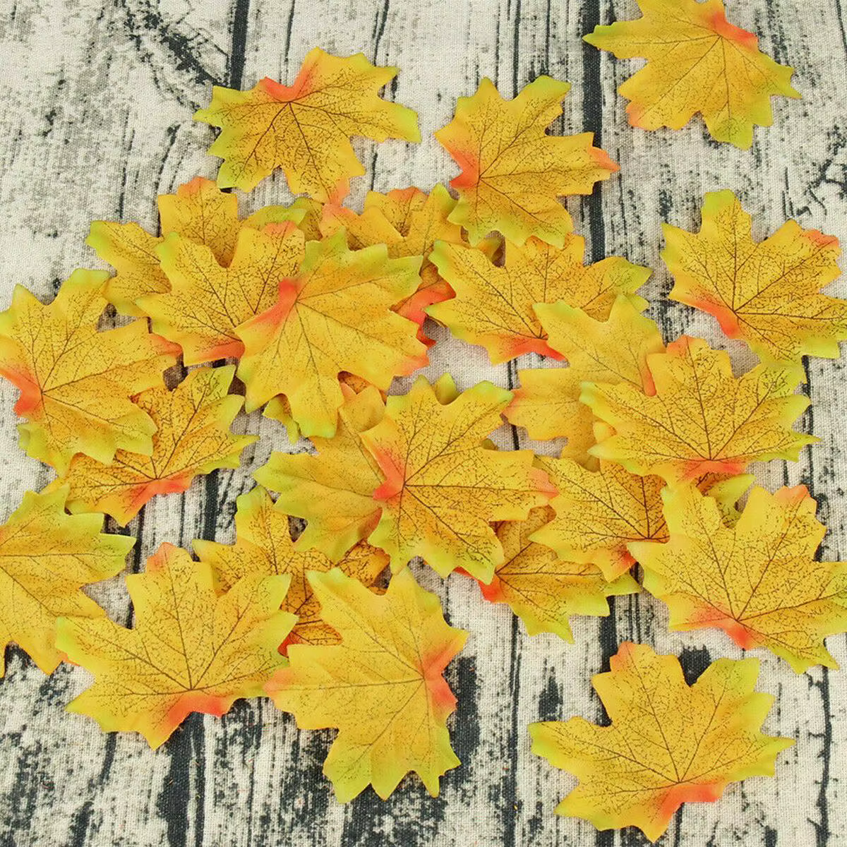 Artificial Autumn Maple Leaves – 100 or 200 Piece Fall Decor Set thumbnail 7