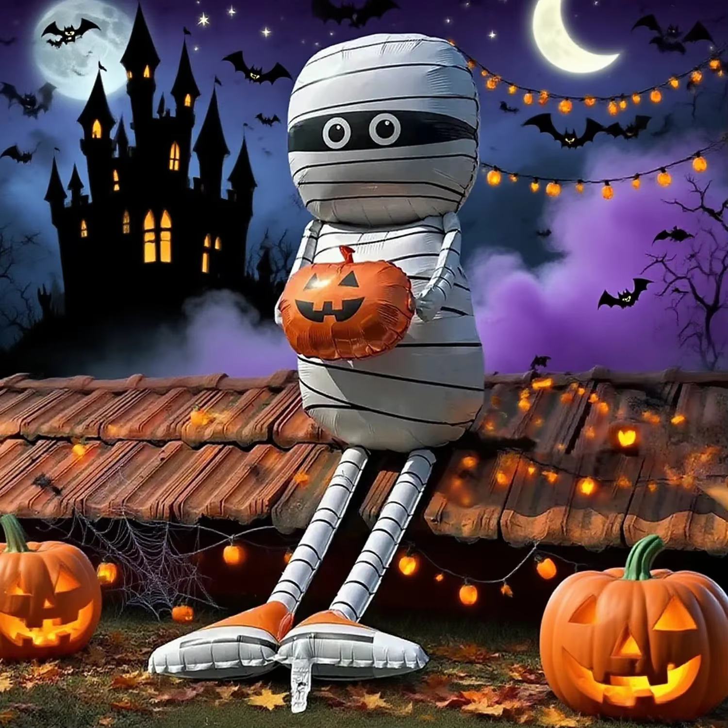 Giant Standing Mummy Halloween Foil Balloon thumbnail 2
