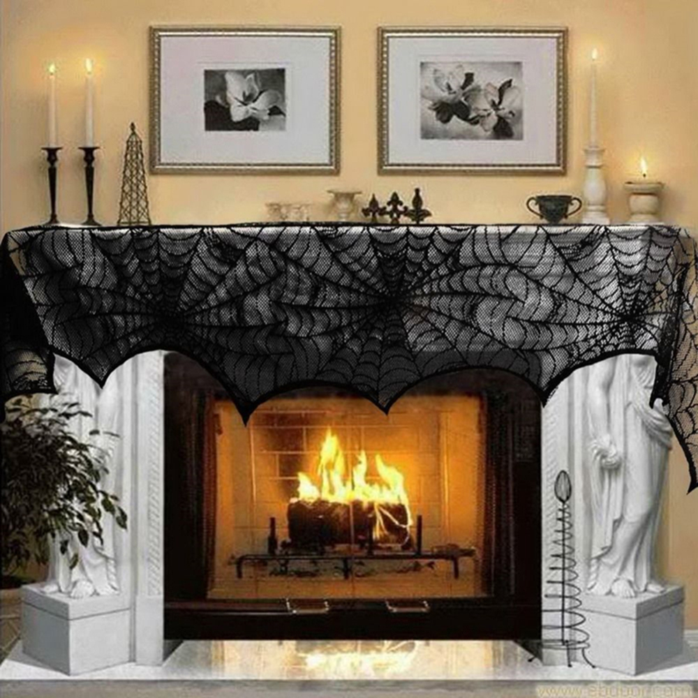 Black Halloween Lace Runners & Decorations thumbnail 5