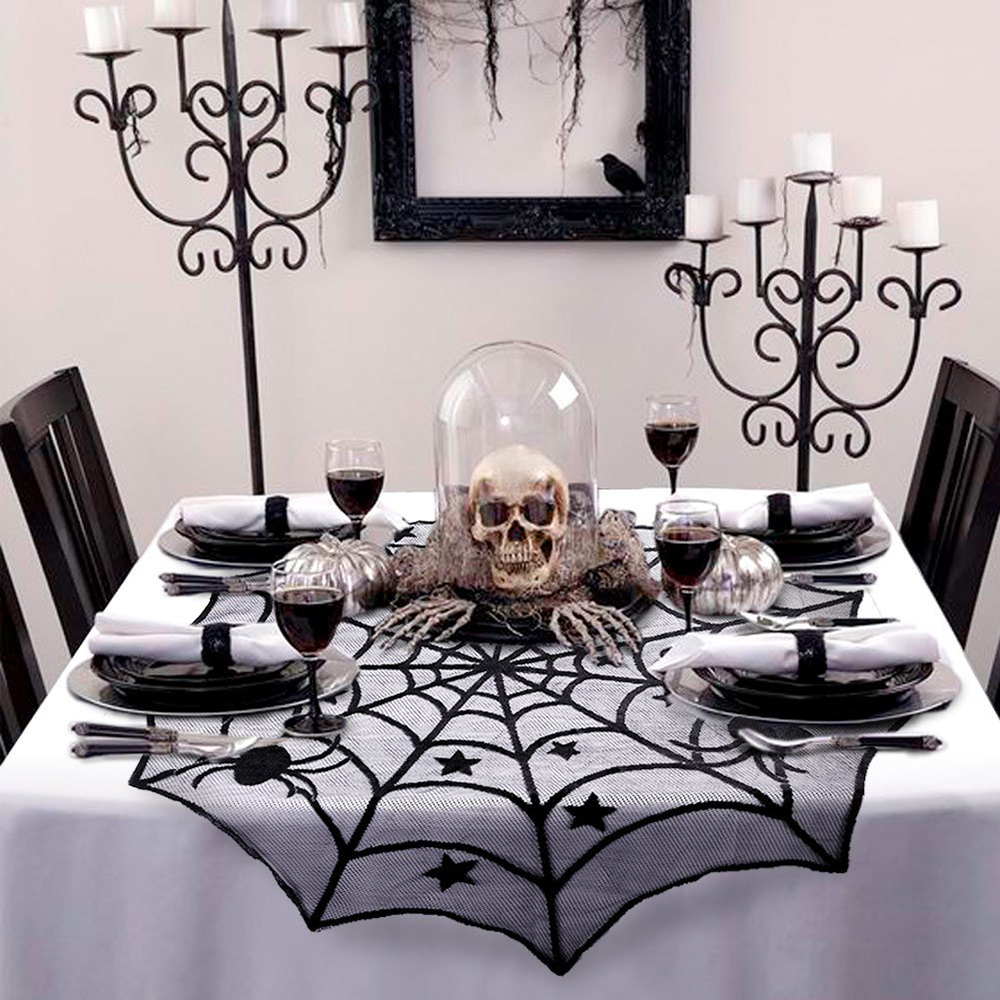 Black Halloween Lace Runners & Decorations thumbnail 6