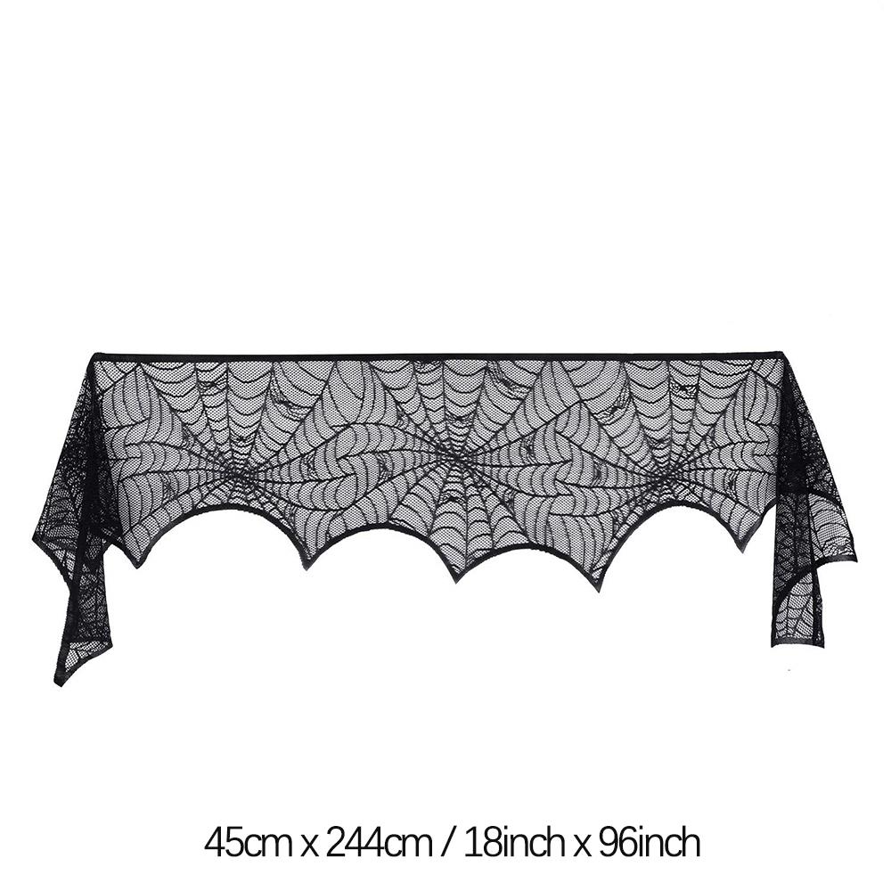 Black Halloween Lace Runners & Decorations thumbnail 10