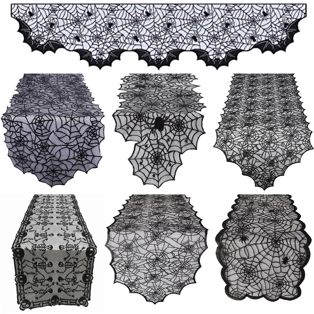 Black Halloween Lace Runners & Decorations — product photo