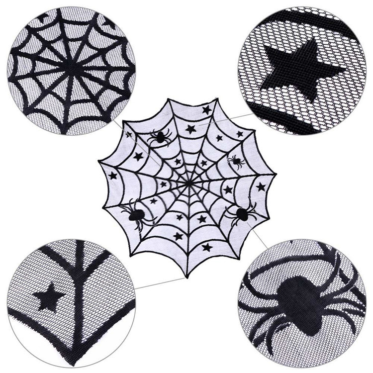 Black Halloween Lace Runners & Decorations thumbnail 13