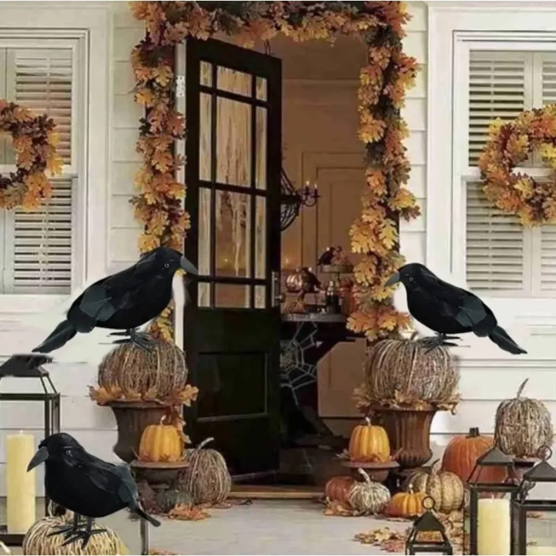 Artificial Halloween Crows thumbnail 3
