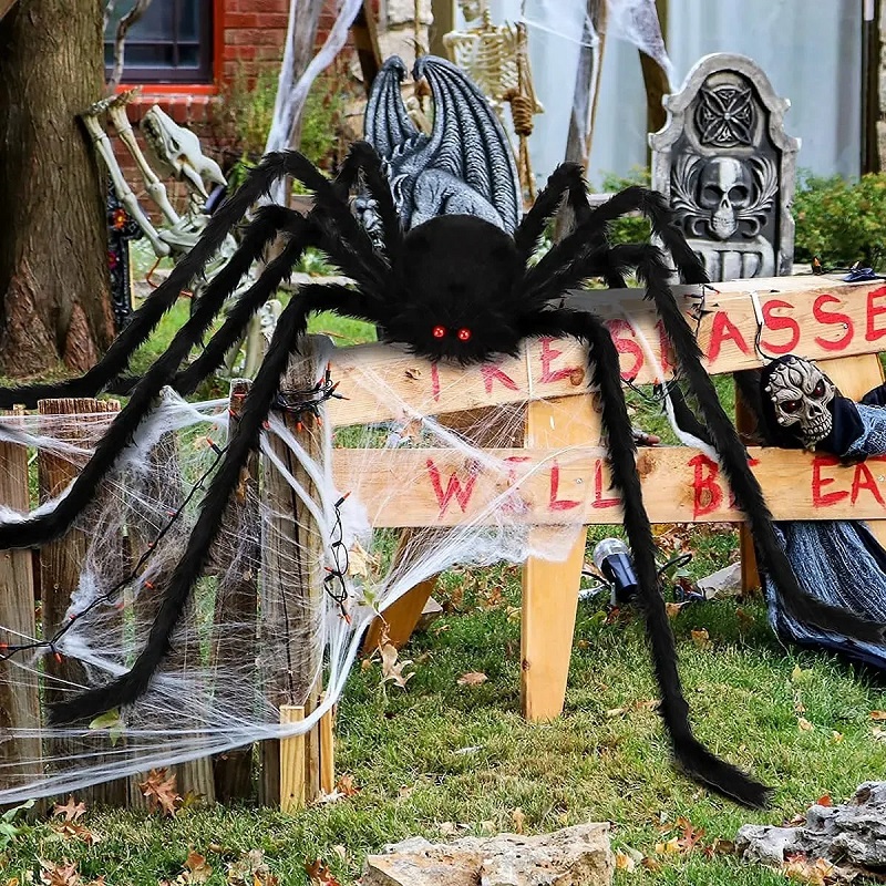 Posable Black Halloween Spider thumbnail 14
