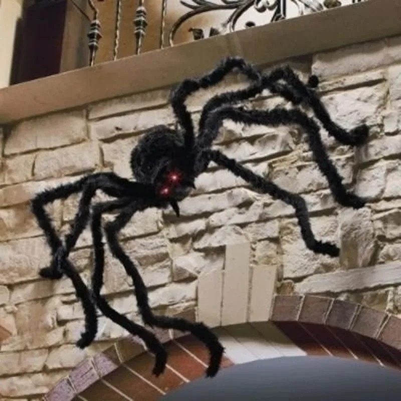 Posable Black Halloween Spider — product photo