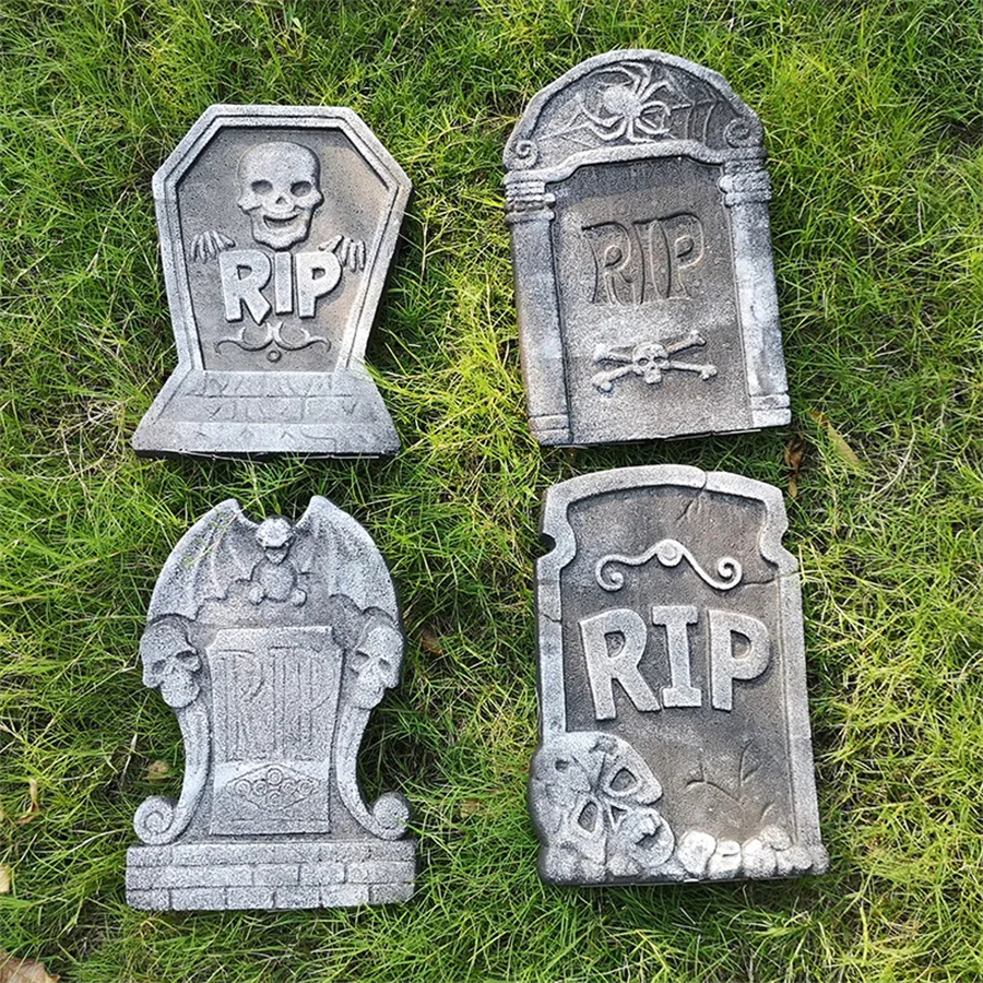 Halloween Foam RIP Tombstones — 4 Pack — product photo