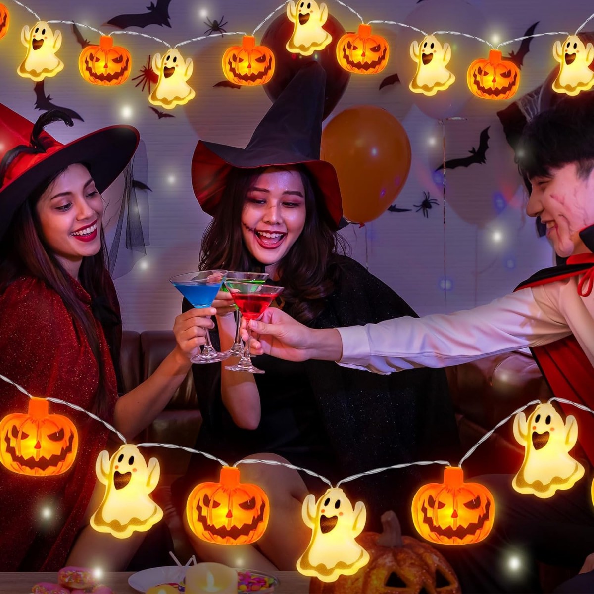 Pumpkin & Ghost Halloween String Lights thumbnail 7