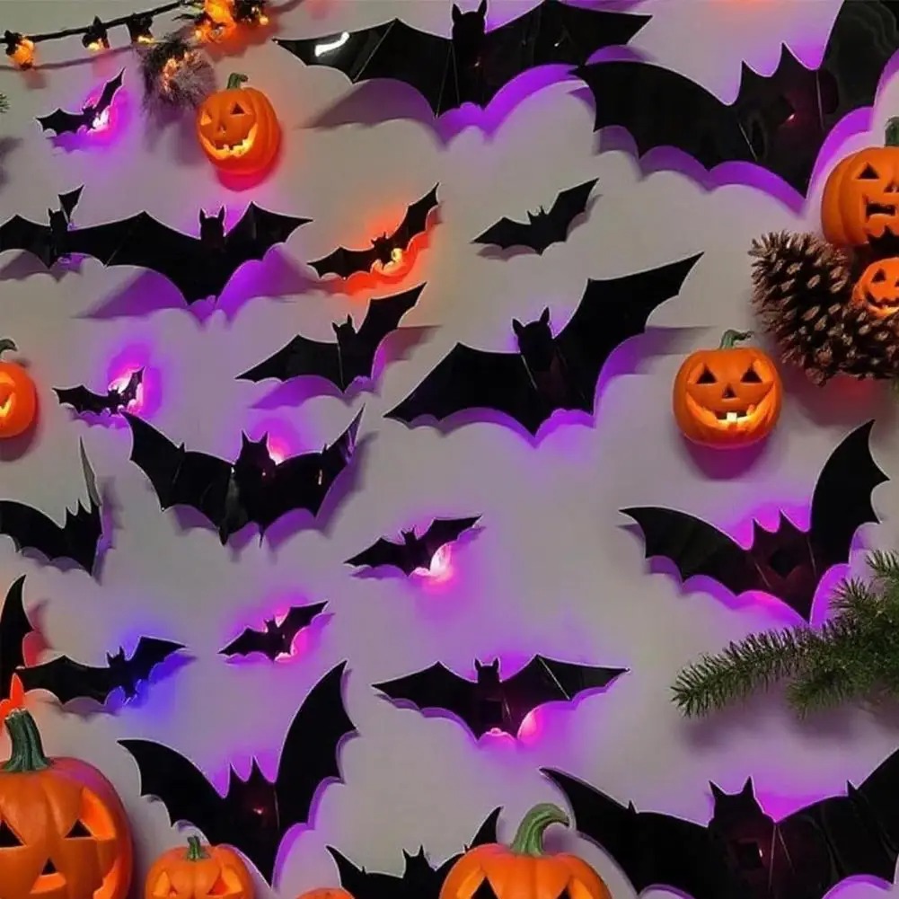 LED Halloween Bat & Spider Wall Decorations thumbnail 2